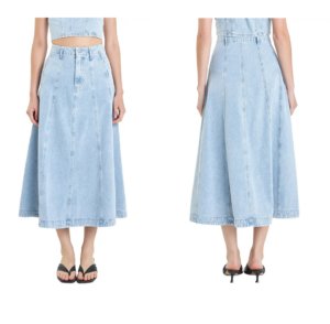 Denim Midi Skirt