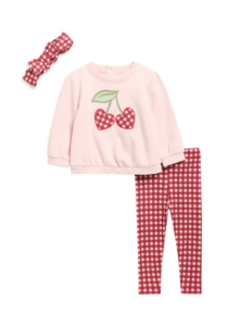 Fleece Sweatshirt, Leggings & Headband Set 12-24m