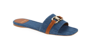 Leah Denim Slide Sandal (women)