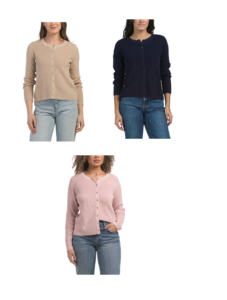 Waffle Knit Button Front Cardigan