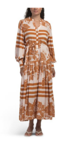 Long Sleeve Floral Maxi Dress