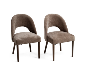 2pk Miles Velvet Upholstered Dining Chairs