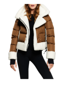 Bennet Faux Shearling Quilted Down Coat
