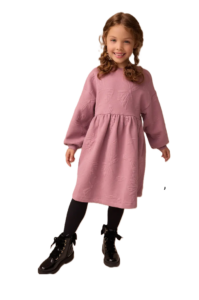 Kids' Bow Sweatshirt Dress