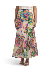 Antonia Abstract Floral Flare Skirt