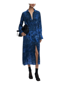 Belted Long Sleeve Midi Shirtdress