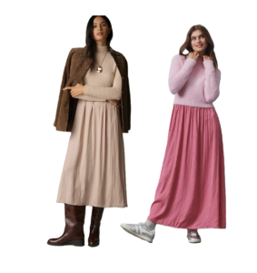 The Thea Long-sleeve Eyelash Twofer Sweater Dress