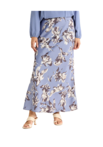 Textured Satin Bias Maxi Skirt