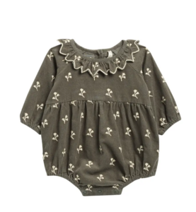 Freya Embroidered Cotton Corduroy Bodysuit