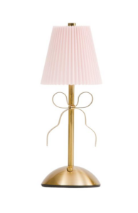 11.75in Metal Rechargeable Bow Touch Lamp