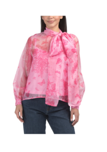 Floral Butterfly Chiffon Top