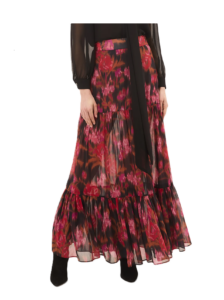 Mavi Floral Chiffon Maxi Skirt