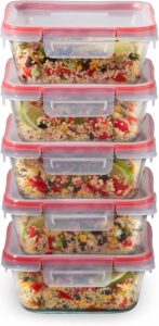 Pyrex Freshlock (5-pack, 4 Cup) Glass Food Storage Containers Set