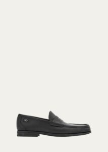 Men's Athen Leather Moc-toe Penny Loafers