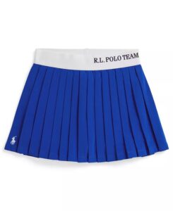 Girls' 2t-6x Polo Team Pleated Skort