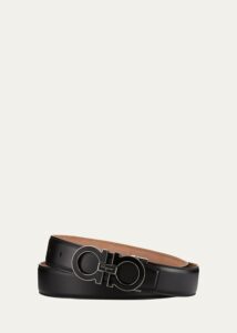 Men's Enamel Double Gancini Belt