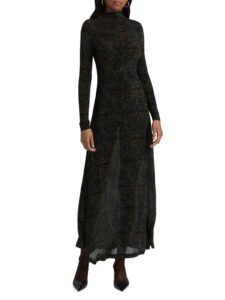 Koa Jersey Ruched-front Turtleneck Dress