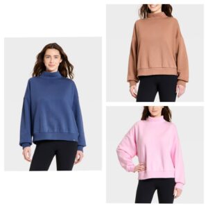 Women's Mock Neck Sweatshirt - Joylab™ Dark Blue Xxs