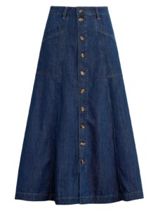 The Lila Denim Midi-skirt