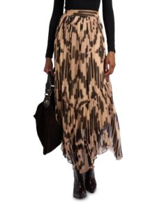 Aley Pleated Handkerchief-hem Midi-skirt