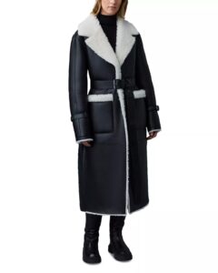 Sabreen Shearling Belted Down Coat