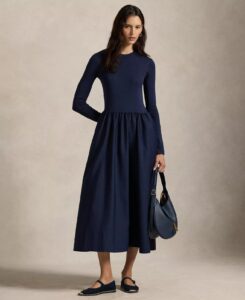 Women's Cotton Long-sleeve Dress