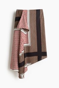 Asymmetric Satin Skirt