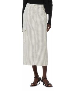 Stripe Cargo Midi Skirt