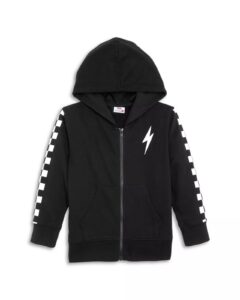 Boys' Check Zip Hoodie - Little Kid