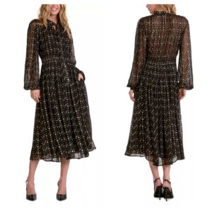 Print Long Sleeve Dress