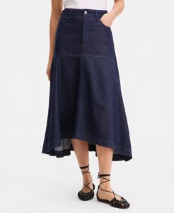 Women's Denim Midi Skirt