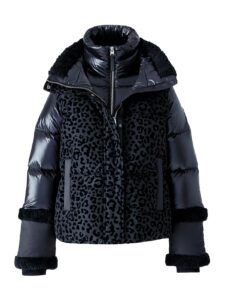Lydana Leopard Print Down Puffer