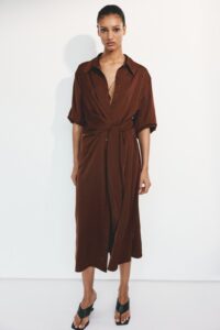 Tie-detail Shirt Dress