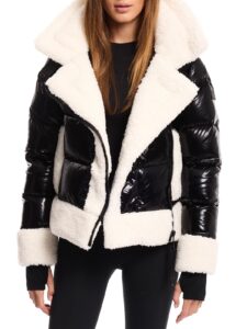 Bianca Sherpa-trimmed Down Puffer Jacket