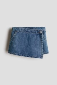 Denim Wrap Skort