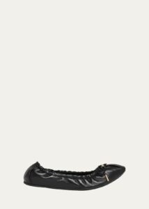 Joelle Leather Bow Ballerina Flats