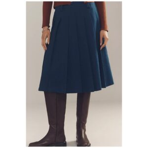 English Factory Low-rise Pleated Midi Skirt
