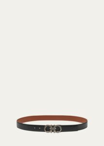 Men's Gancini-buckle Reversible Leather Belt
