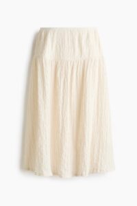 Textured Jersey Midi Skirt