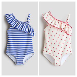 Flounced One-shoulder Swimsuit