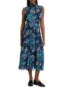 Junia Floral Chiffon Midi-dress