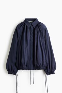 Oversized Drawstring-detail Shirt