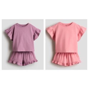 2-piece Ruffle-trimmed Set