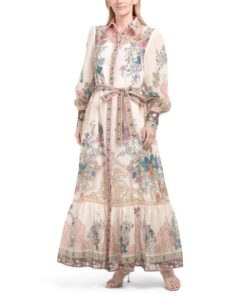 Baroque Blossom Maxi Dress