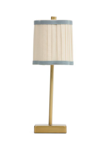 15x5.5 Fluted Trimmed Lampshade Rechargeable Lamp