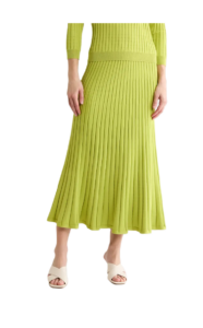 Rib Knit Midi Skirt
