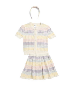 Little Girls 2pc Cardigan and Skirt Set Size 4-7