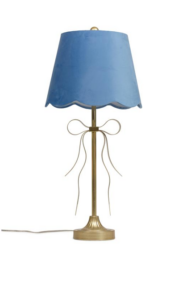 29in Bow Metal Lamp with Scalloped Shade