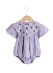 Embroidered Cotton Gauze Bodysuit 0-12m