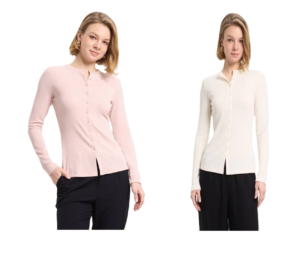 Women's Long Sleeve Ribbed Button-front Cardigan Sweater